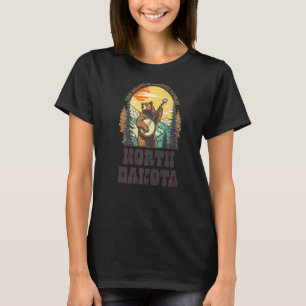 The Grass Is Blue In North Dakota Vintage Bear Ban T-Shirt