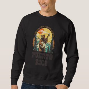 The Grass Is Blue In Puerto Rico Vintage Bear Banj Sweatshirt