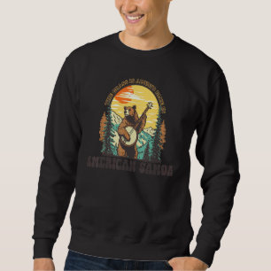 The Grass Is Blue In Samoa Vintage Bear Banjo Play Sweatshirt