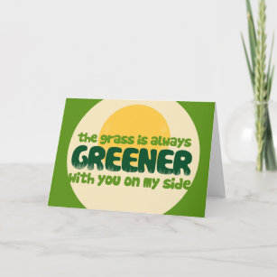 The grass is greener holiday card