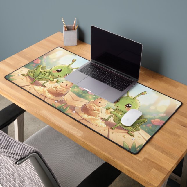 The Grasshopper and the Nectar Artwork.1 Desk Mat (Office 2)