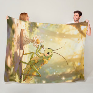 The Grasshopper and the Nectar Artwork.1 Fleece Blanket