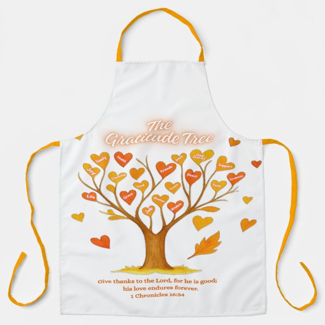The Gratitude Tree All-Over Print Apron (Front)