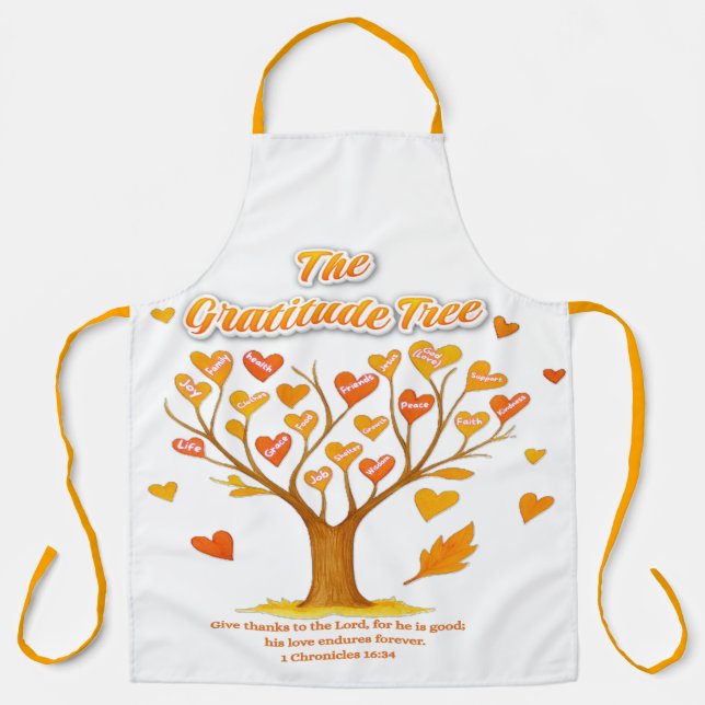 The Gratitude Tree All-Over Print Apron (Front)