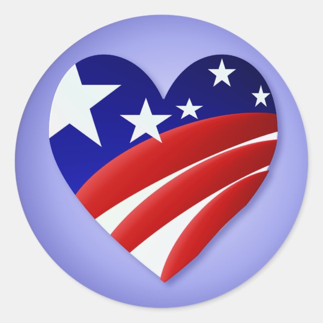 The Great American Heart  Stickers (Front)