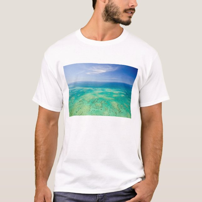 The Great Barrier Reef, aerial view of Green 2 T-Shirt (Front)