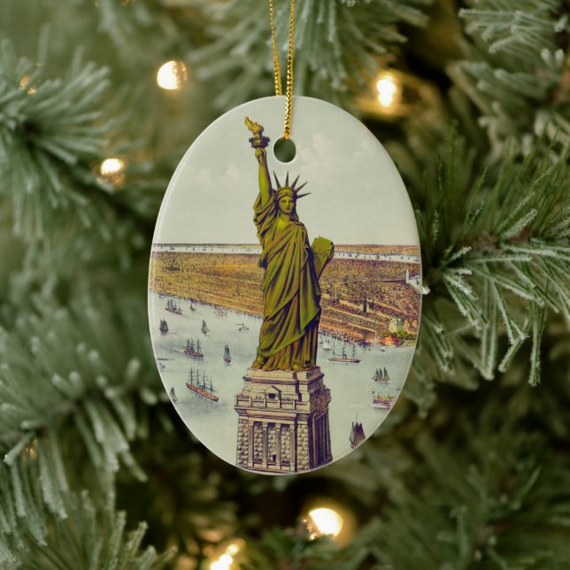 The Great Bartholdi Statue, Statue of Liberty Ceramic Ornament (Tree)