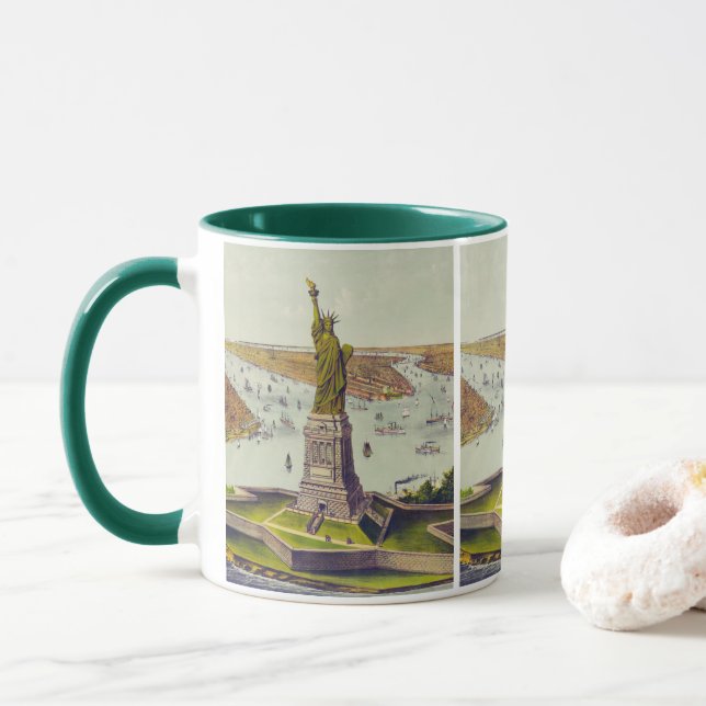The Great Bartholdi Statue, Statue of Liberty Mug (With Donut)