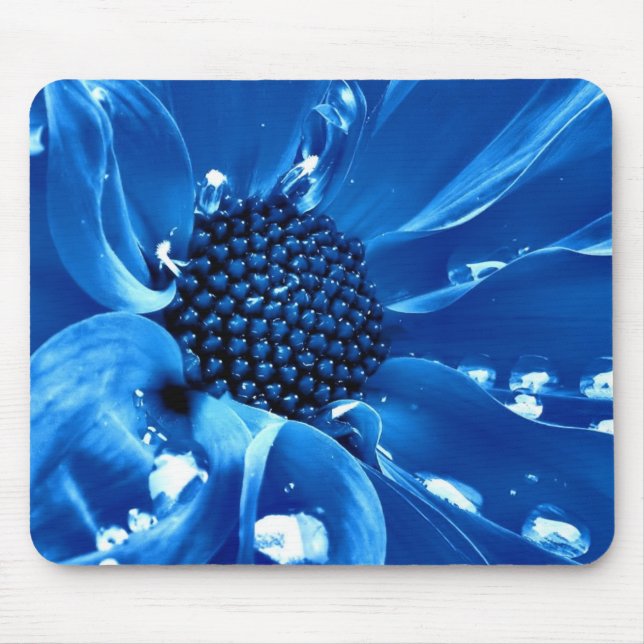 The great blue flower mouse pad (Front)