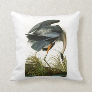 The Great Blue Heron John Audubon Birds of America Cushion