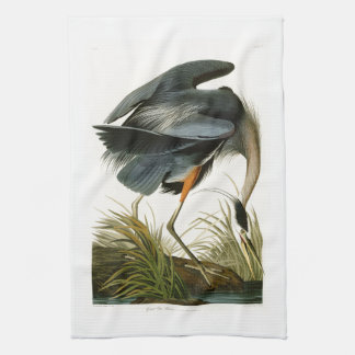 The Great Blue Heron John Audubon Birds of America Tea Towel