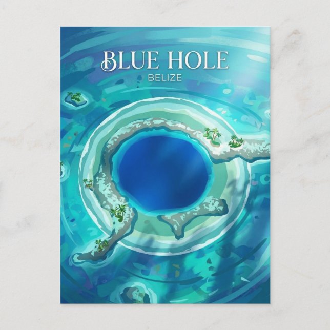 The Great Blue Hole Belise Postcard (Front)