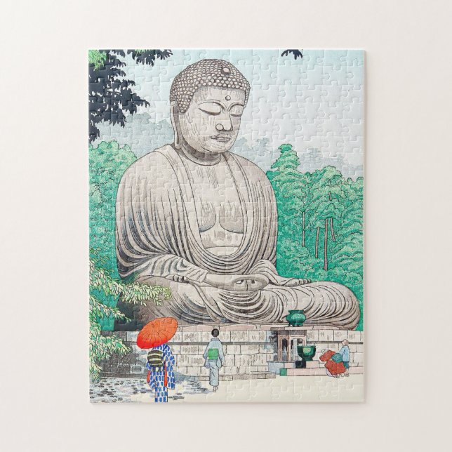 The Great Buddha at Kamakura Fujishima Takeji art Jigsaw Puzzle (Vertical)