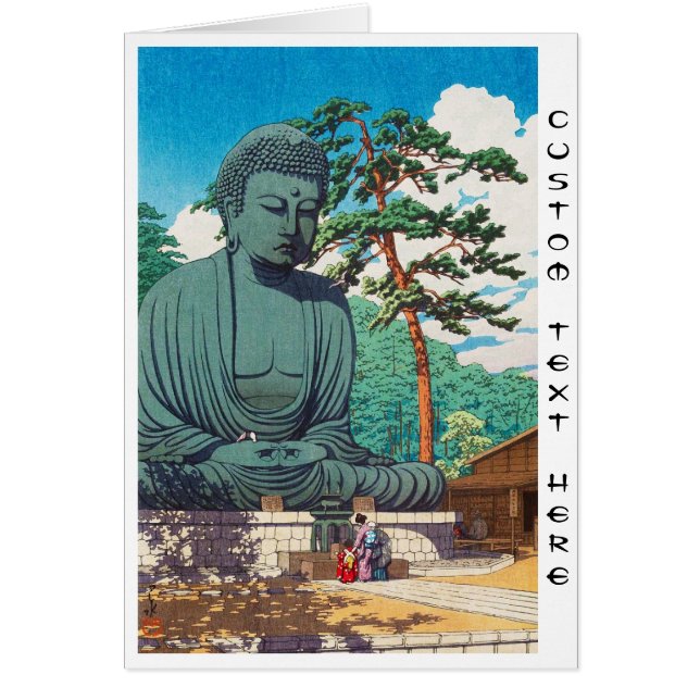 The Great Buddha at Kamakura Hasui Kawase hanga (Front)