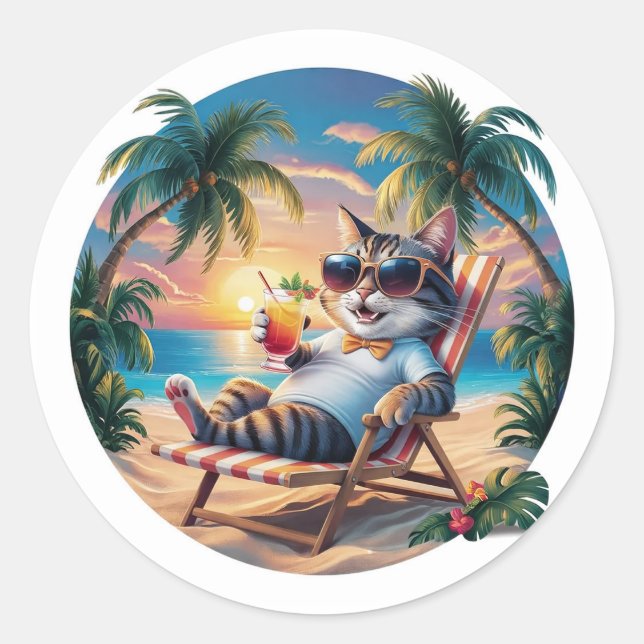The Great Cat Classic Round Sticker (Front)
