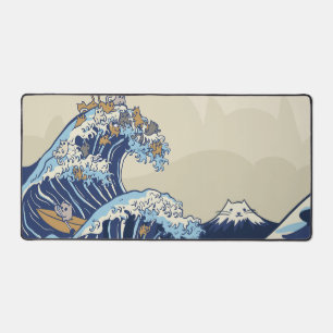 The Great Cat Wave Desk Mat