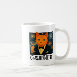 The Great Catsby – Funny Retro Cat Parody Coffee Mug