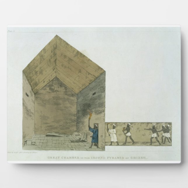 The Great Chamber in the second pyramid of Ghizeh, Plaque (Front)