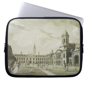 The Great Court Yard, Dublin Castle, 1792 (engravi Laptop Sleeve