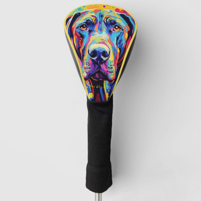 The Great Dane Dog 004 - Zetton Ziana Golf Head Cover (Front)