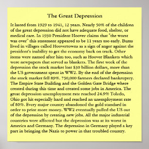 The Great Depression Poster