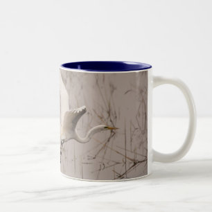The Great Egret Black 11 oz Two-Tone Mug