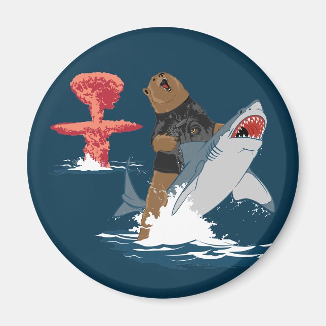 The Great Escape - bear shark cavalry Magnet (Front)