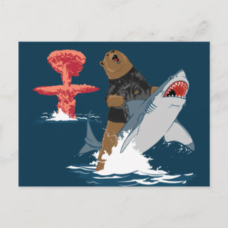 The Great Escape - bear shark cavalry Postcard