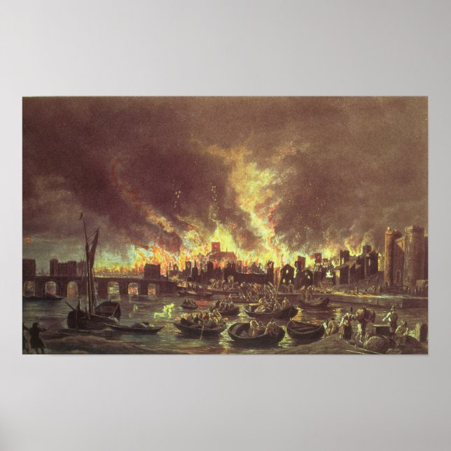 The Great Fire of London, 1666 Poster (Front)