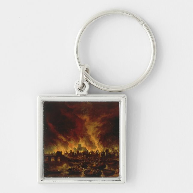 The Great Fire of London in 1666 Key Ring (Front)