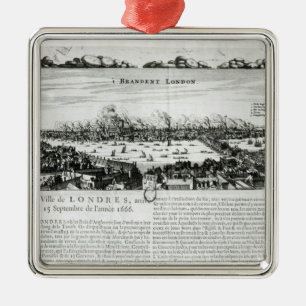 The Great Fire of London in 1666 Metal Ornament