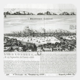 The Great Fire of London in 1666 Square Sticker