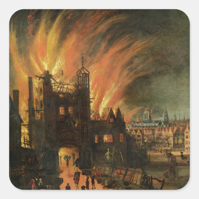 The Great Fire of London (September 1666) with Lud Square Sticker (Front)
