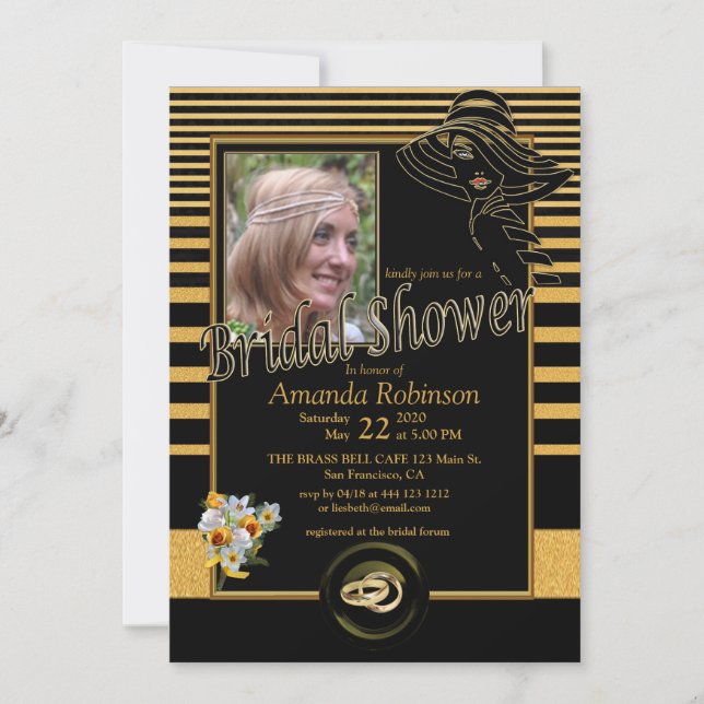 The Great Gatsby Bridal Shower Invitation (Front)