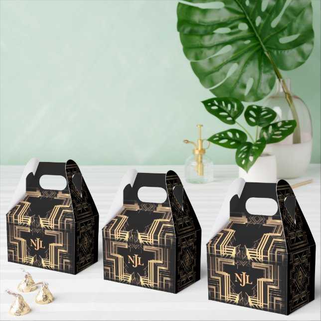 The Great Gatsby Design With A Monogram Favour Box (Multiple)