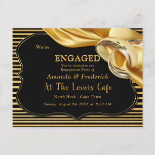 The Great Gatsby Engagement Invitation Postcard