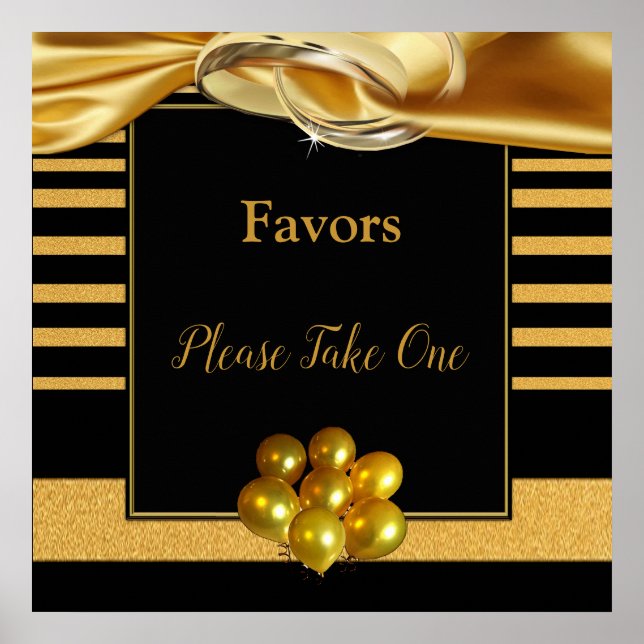 The Great Gatsby Inspiration Wedding Favours Poster (Front)