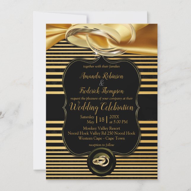 The Great Gatsby Inspiration Wedding Invitation (Front)