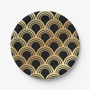 The Great Gatsby Theme New Year 2022 Paper Plate