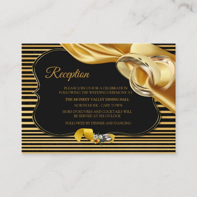 The Great Gatsby Wedding Reception Enclosure Card (Front)