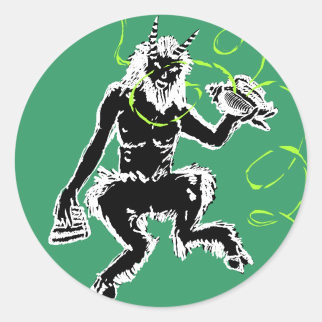 The Great God Pan Classic Round Sticker (Front)