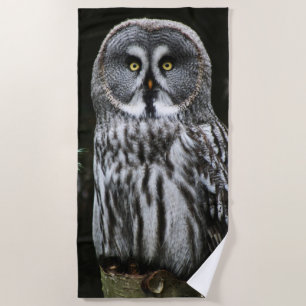 The Great Grey Owl btcnm Beach Towel