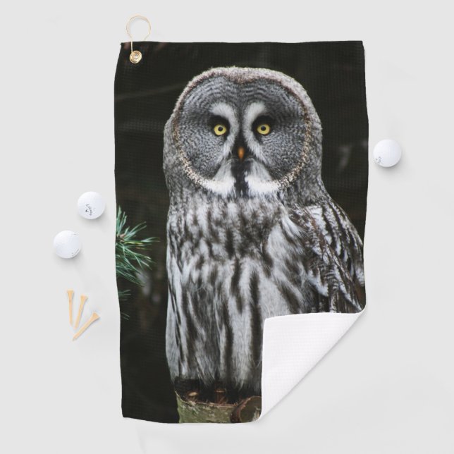 The Great Grey Owl gtcna Golf Towel (InSitu)