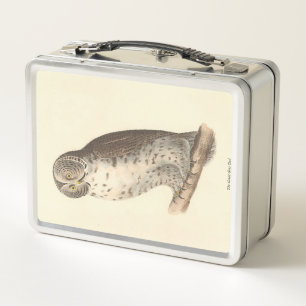The Great Grey Owl (Strix nebulosa) NY Bird Image Metal Lunch Box