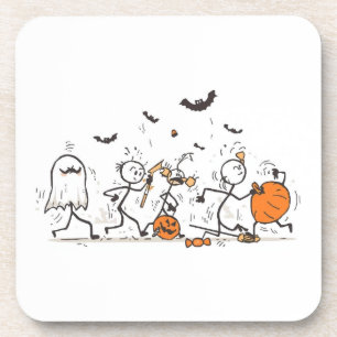 The Great Halloween Candy Fight – Playful Stick Coaster