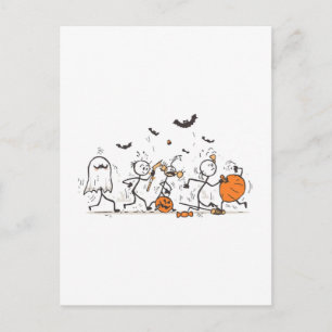 The Great Halloween Candy Fight – Playful Stick Postcard