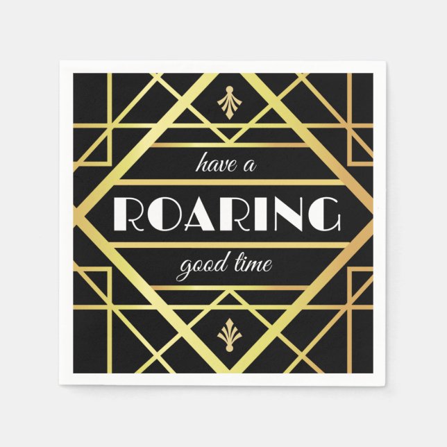 The Great "Have a roaring good time"  Napkin (Front)