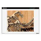 The Great Hokusai Wave Bamboo Inlay Style