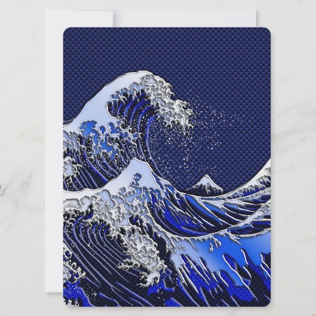The Great Hokusai Wave chrome carbon fibre styles (Front)