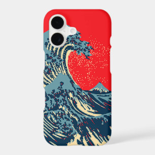 The Great Hokusai Wave in Colourful Style